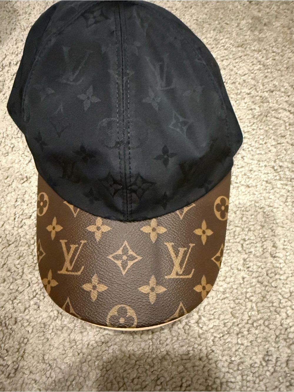 Black and Brown Louis Vuitton Monogram Baseball Cap